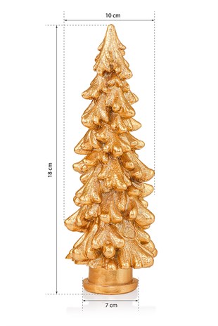 Muyika Kar  Gold Sessiz Mekanizmalı Polyester Biblo  Metal Masa Saati 25 x 21 cm Çam ağacı MMS-POB