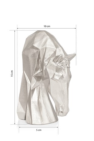 Muyika Kar  Gümüş Sessiz Mekanizmalı Polyester Biblo  Metal Masa Saati 25 x 21 cm AT MMS-POB